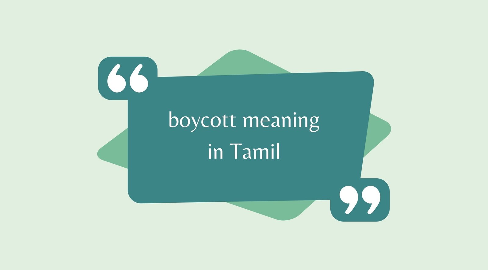 boycott meaning in tamil